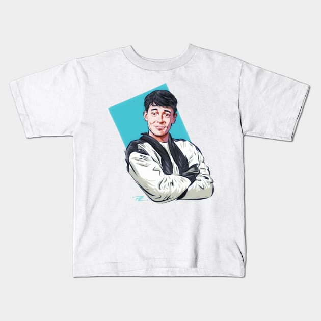 Matthew Broderick - An illustration by Paul Cemmick Kids T-Shirt by PLAYDIGITAL2020